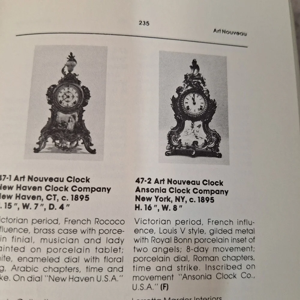 The Warner Collector's Guide to American Clocks Anita Schorsch Identification Bk